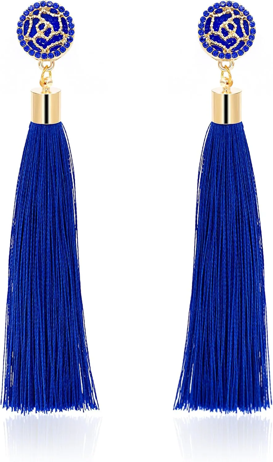 Zealmer Colorful Tassel Earrings For Women Bohemian Long Dangle Drop Statement Earrings Fashion Jewelry For Birthday Christmas Valentines Day Gift