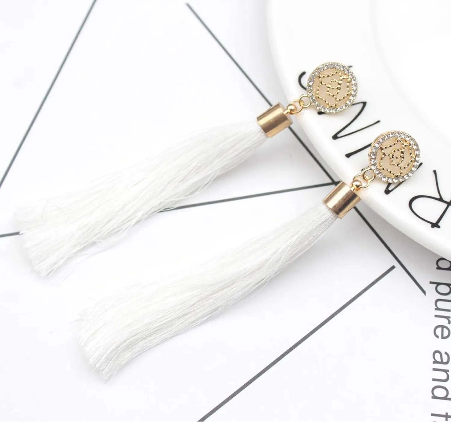 Zealmer Colorful Tassel Earrings For Women Bohemian Long Dangle Drop Statement Earrings Fashion Jewelry For Birthday Christmas Valentines Day Gift
