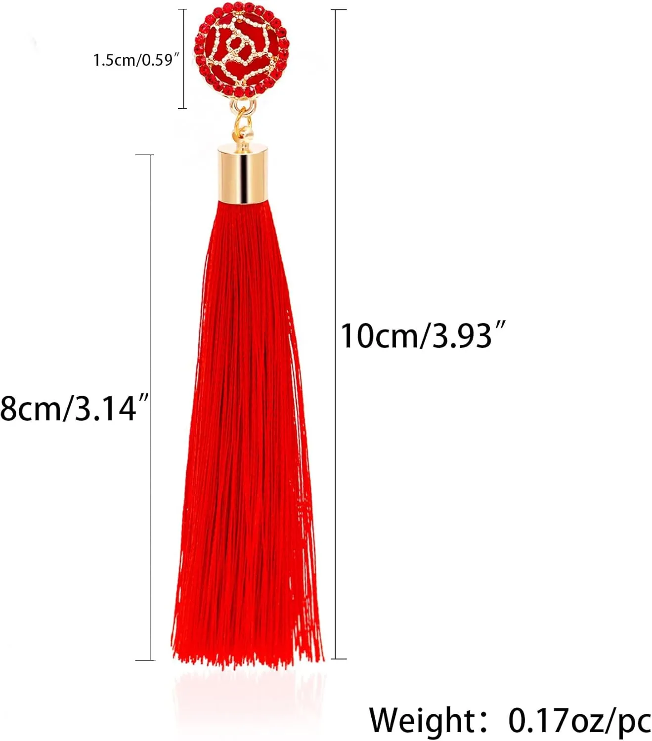Zealmer Colorful Tassel Earrings For Women Bohemian Long Dangle Drop Statement Earrings Fashion Jewelry For Birthday Christmas Valentines Day Gift