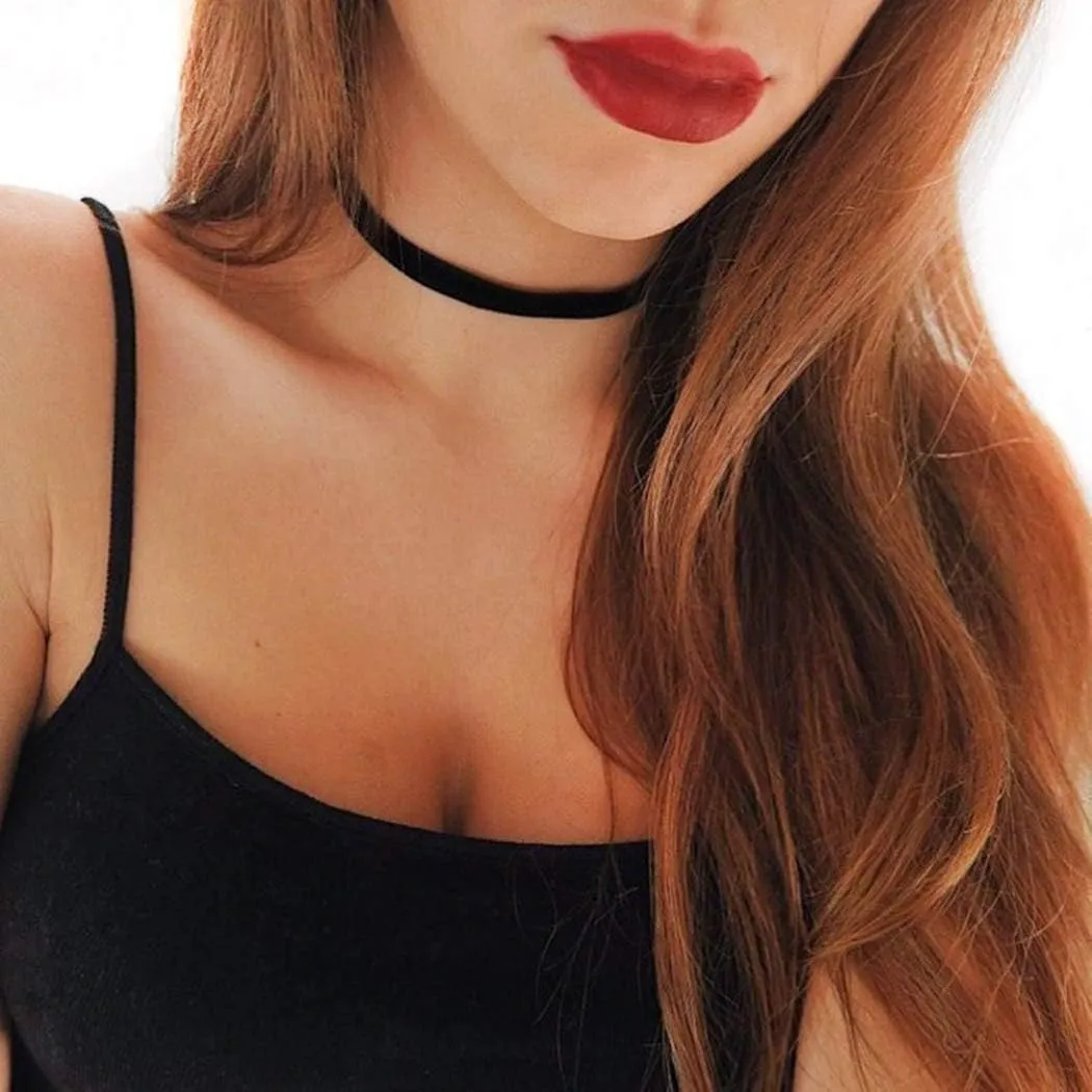 Zoestar Choker Necklace Black Velvet Collar Necklaces for Women
